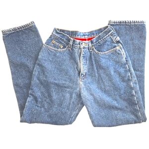 LL Bean Double L Jeans, Ultra High-Rise Comfort Waist Tapered Leg Flannel-Lined